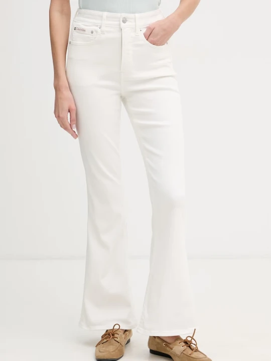 Zdjęcie produktu Calvin Klein Jeans jeansy flare damskie biały