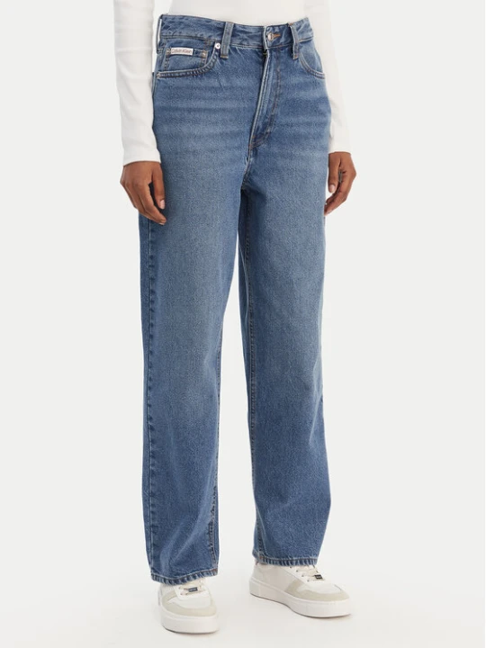 Zdjęcie produktu Calvin Klein Jeans Jeansy LV047E626G Niebieski Barrel Fit