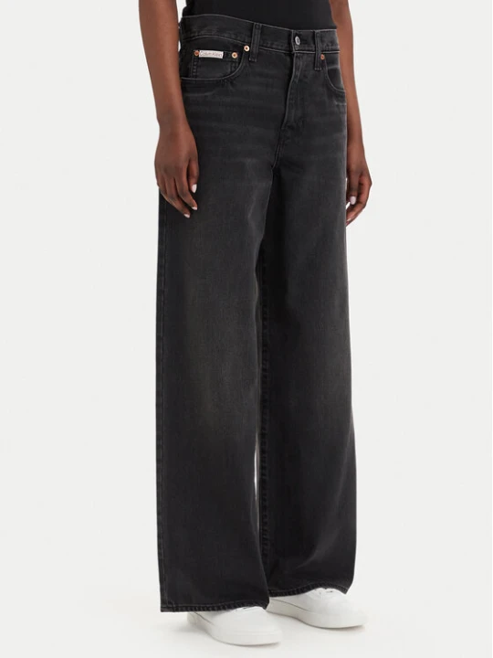 Zdjęcie produktu Calvin Klein Jeans Jeansy LV047E700G Czarny Wide Leg