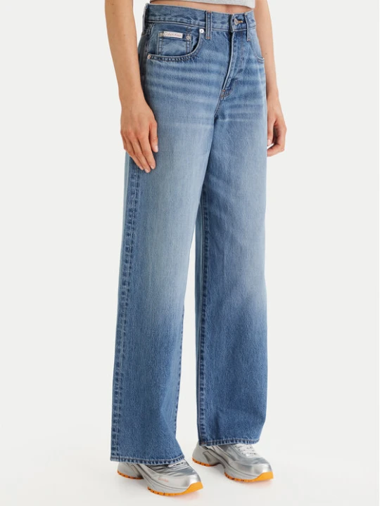 Zdjęcie produktu Calvin Klein Jeans Jeansy LV047E701G Niebieski Wide Leg