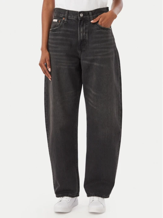 Zdjęcie produktu Calvin Klein Jeans Jeansy LV047F686G Czarny Barrel Fit