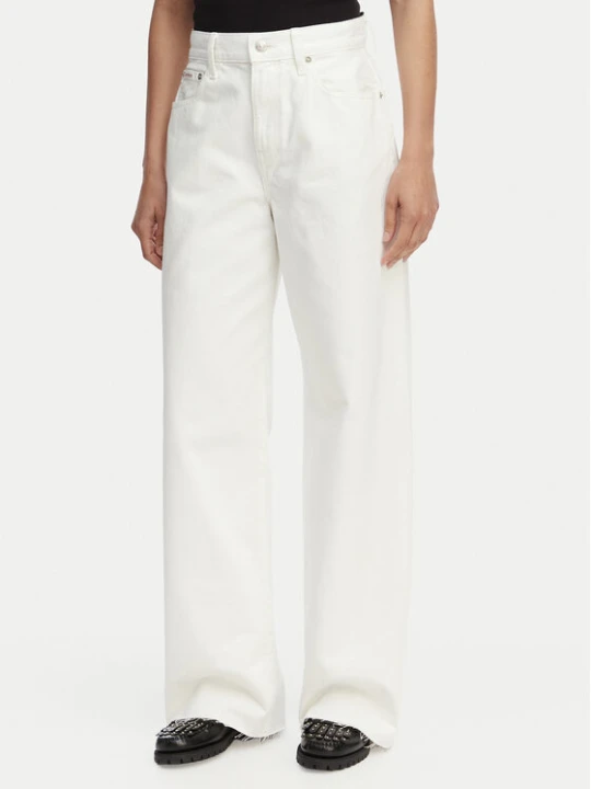 Zdjęcie produktu Calvin Klein Jeans Jeansy LV047F733G Kremowy Wide Leg