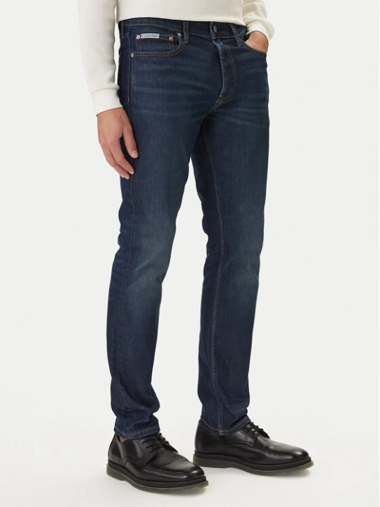 Zdjęcie produktu Calvin Klein Jeans Jeansy LV04RD740G Granatowy Slim Fit