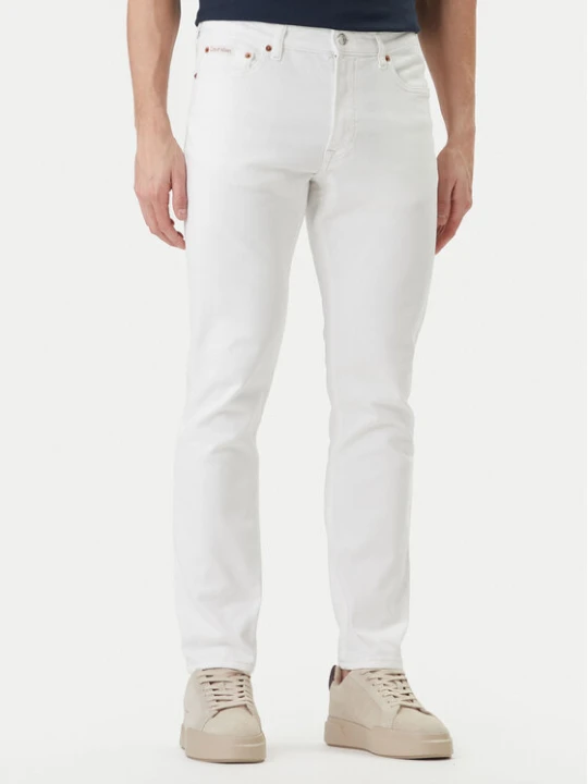 Zdjęcie produktu Calvin Klein Jeans Jeansy LV04RF751G Écru Slim Fit Kremowy