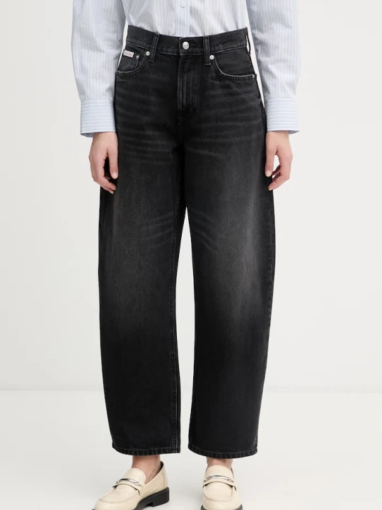 Zdjęcie produktu Calvin Klein Jeans jeansy relaxed fit damskie czarny