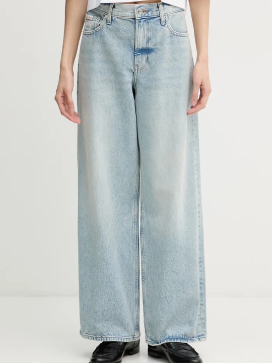 Zdjęcie produktu Calvin Klein Jeans jeansy relaxed fit damskie niebieski