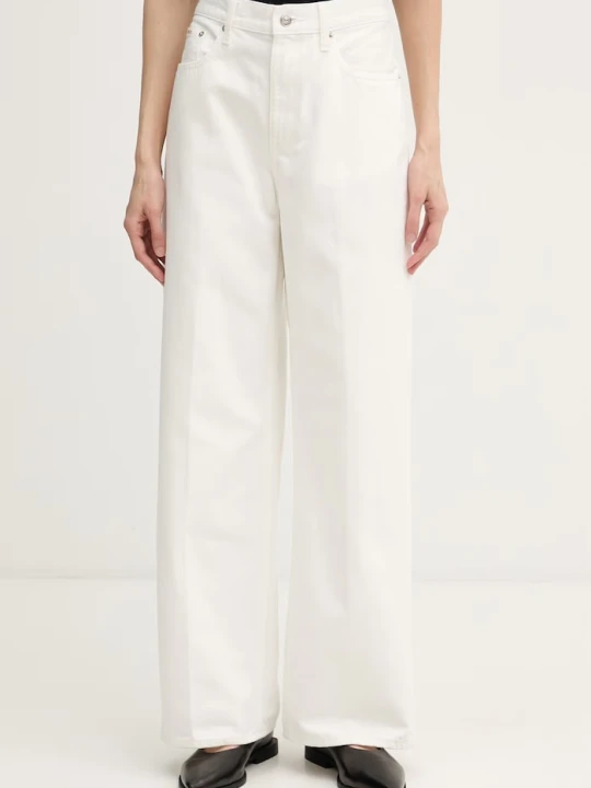 Zdjęcie produktu Calvin Klein Jeans jeansy relaxed fit damskie beżowy