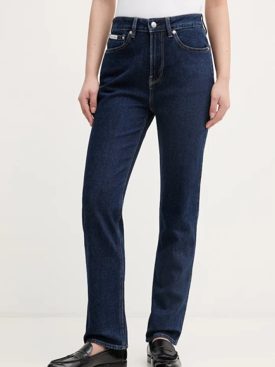 Zdjęcie produktu Calvin Klein Jeans jeansy slim fit damskie granatowy