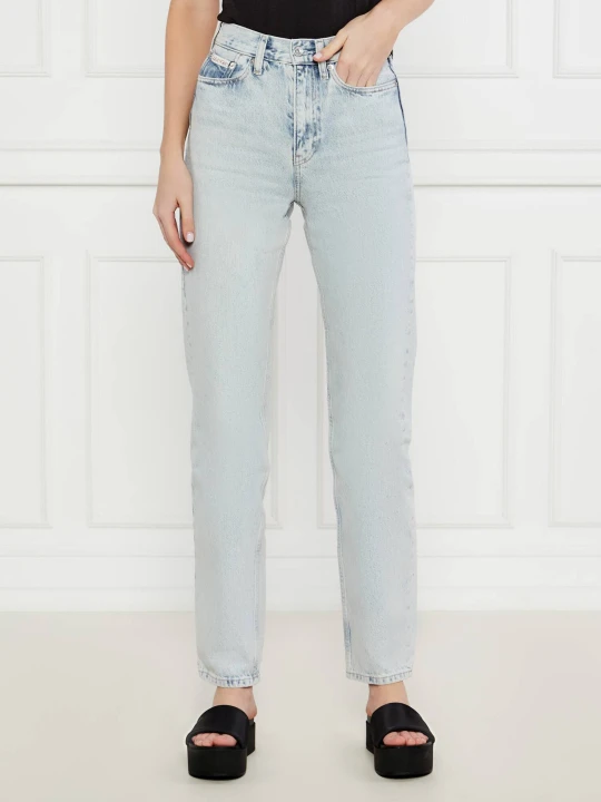 Zdjęcie produktu Calvin Klein Jeans Jeansy | Straight fit | high waist błękitny