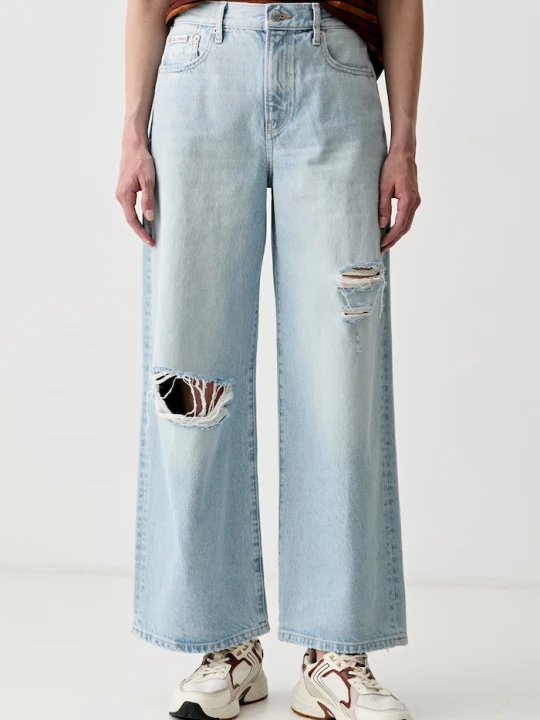 Zdjęcie produktu Calvin Klein Jeans jeansy wide leg damskie niebieski