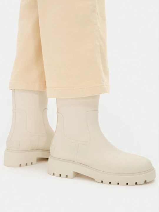 Zdjęcie produktu Calvin Klein Jeans Kalosze Mid Rainboot Rubber YW0YW02004 Écru Kremowy
