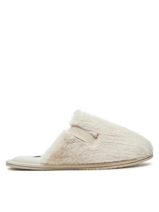 Zdjęcie produktu Calvin Klein Jeans Kapcie Hotel Slipper Fur After Glow YW0YW01593 Écru Kremowy