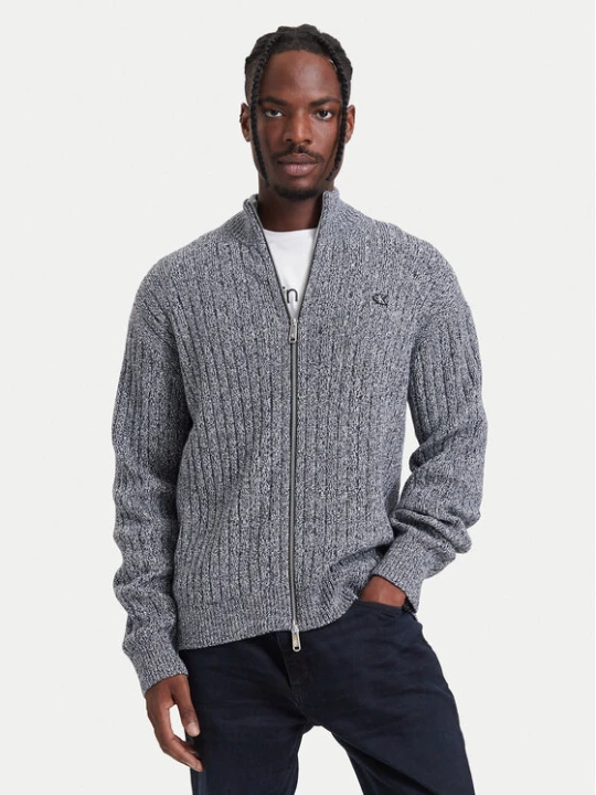 Zdjęcie produktu Calvin Klein Jeans Kardigan LV04RH319G Szary ciemny Regular Fit