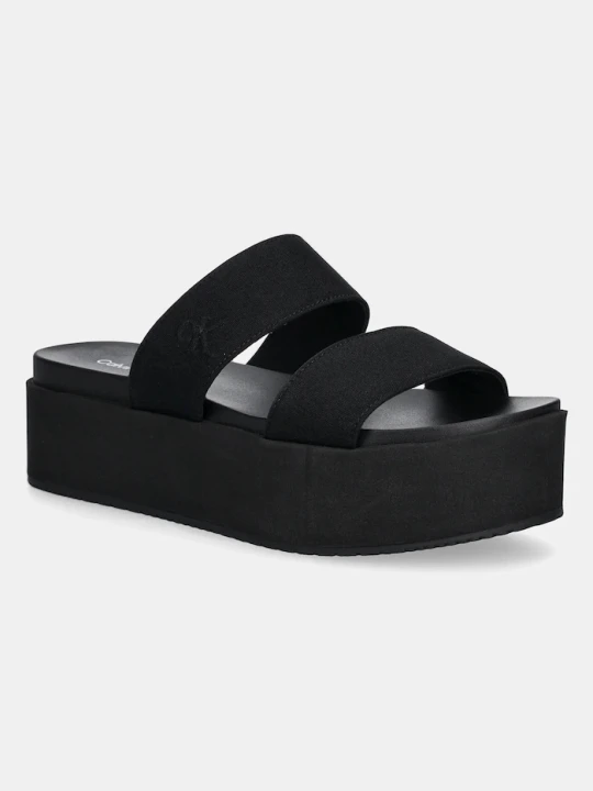 Zdjęcie produktu Calvin Klein Jeans klapki FLATFORM SANDAL WEBBING IN czarny