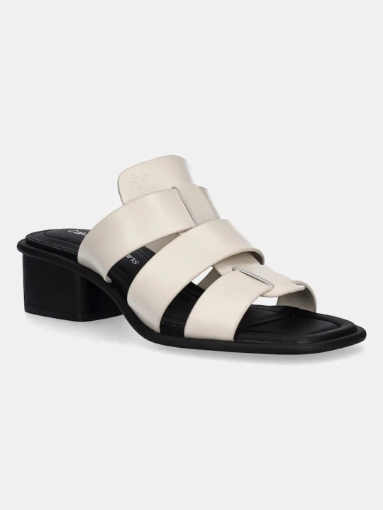 Zdjęcie produktu Calvin Klein Jeans klapki HEEL SQUARE MG LTH beżowy