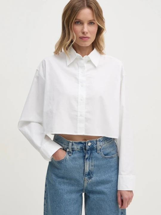 Zdjęcie produktu Calvin Klein Jeans koszula bawełniana beżowy