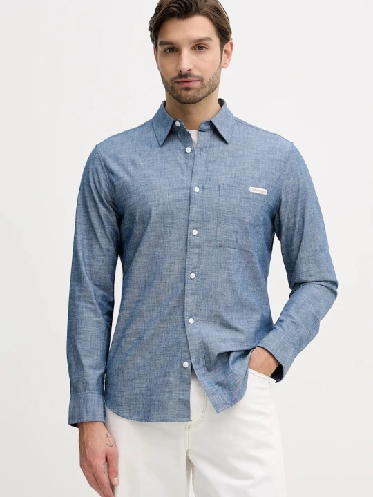 Zdjęcie produktu Calvin Klein Jeans koszula bawełniana niebieski