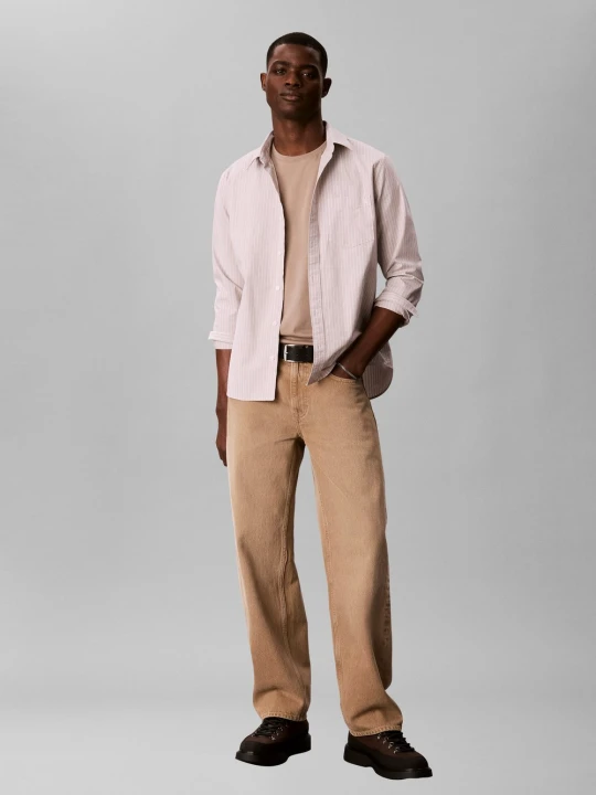 Zdjęcie produktu Calvin Klein Jeans koszula codzienna Mężczyźni Regular Fit Bawełna brązowy