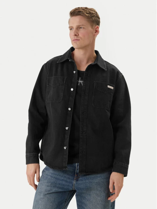 Zdjęcie produktu Calvin Klein Jeans Koszula jeansowa 90's LV04RF709G Czarny Regular Fit