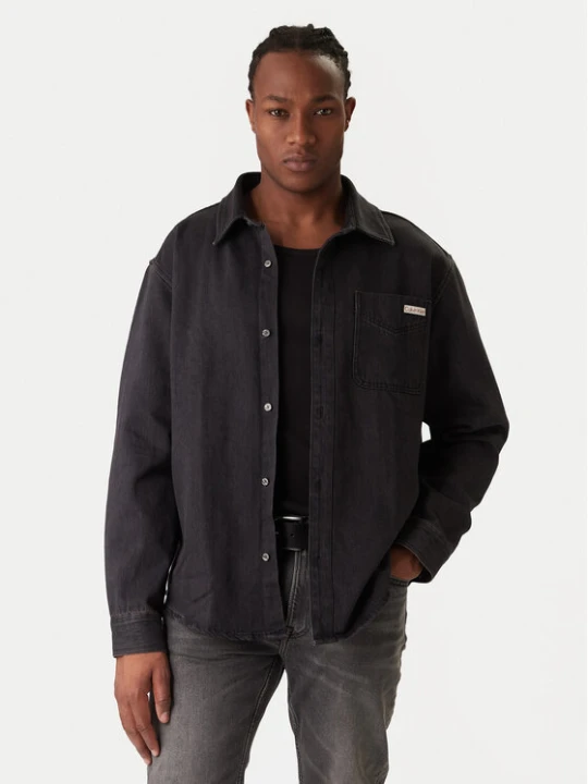 Zdjęcie produktu Calvin Klein Jeans Koszula jeansowa Classic LV04RD765G Czarny Relaxed Fit