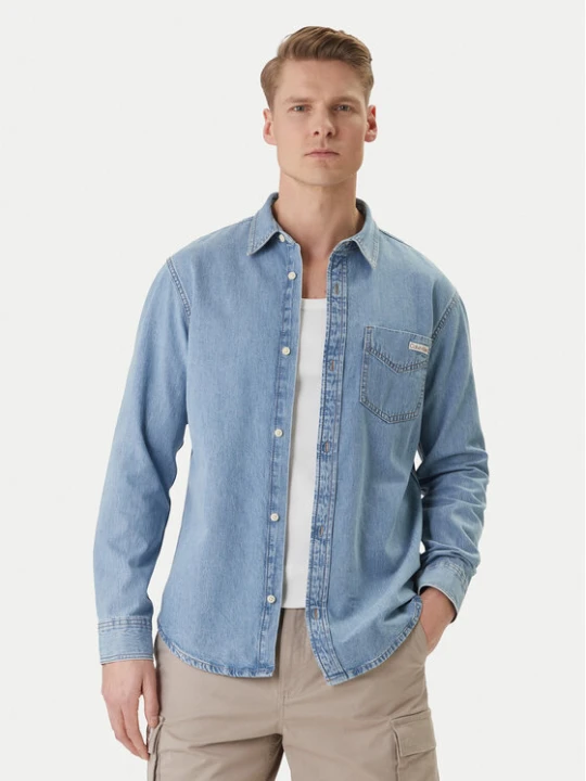 Zdjęcie produktu Calvin Klein Jeans Koszula jeansowa Essential LV04RE710G Niebieski Regular Fit