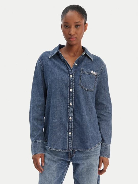 Zdjęcie produktu Calvin Klein Jeans Koszula jeansowa LV047E742G Granatowy Regular Fit