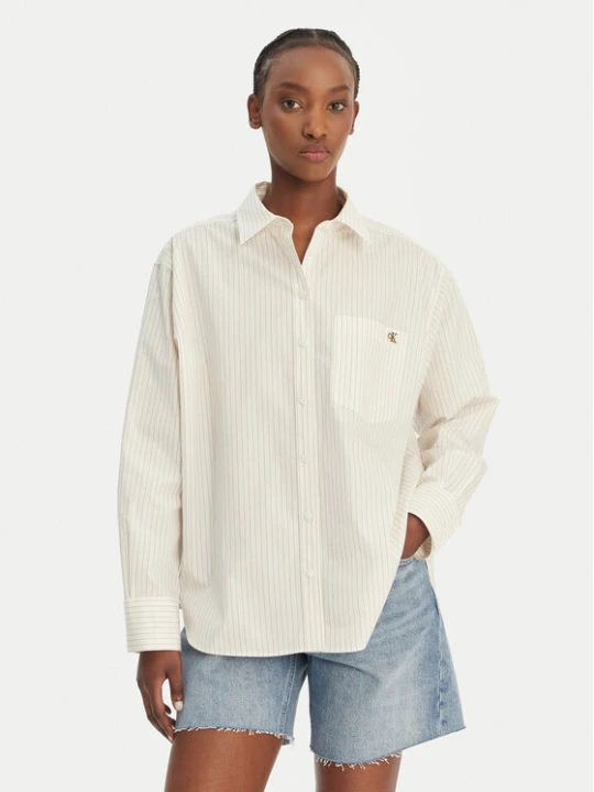 Zdjęcie produktu Calvin Klein Jeans Koszula LV047F103G Beżowy Relaxed Fit