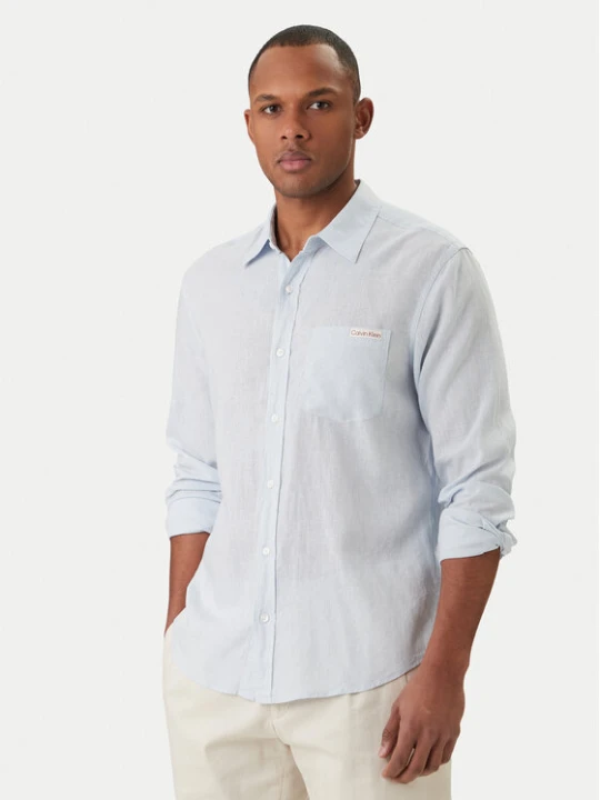 Zdjęcie produktu Calvin Klein Jeans Koszula LV04RF121G Błękitny Regular Fit Niebieski jasny