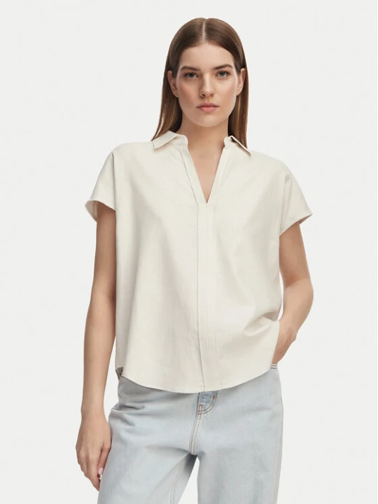 Zdjęcie produktu Calvin Klein Jeans Koszula Monogram LV04RC276G Beżowy jasny Slim Fit