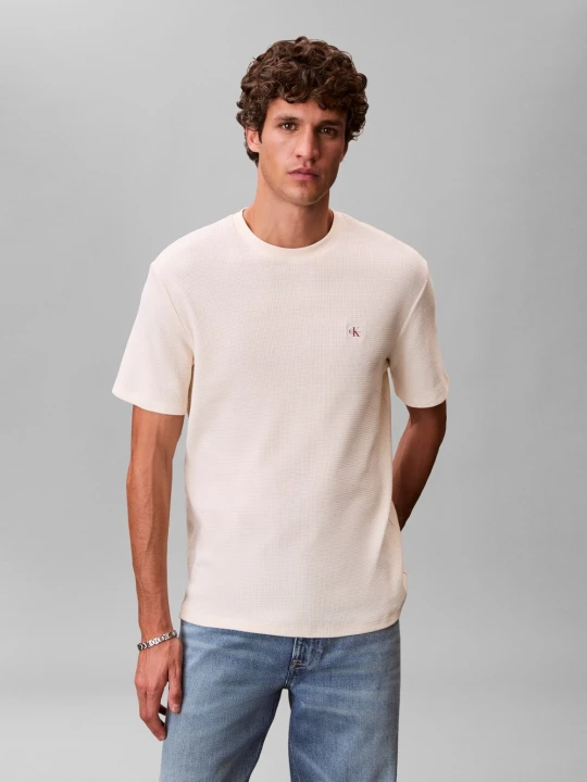 Zdjęcie produktu Calvin Klein Jeans Koszulka Mężczyźni Dżersej biały