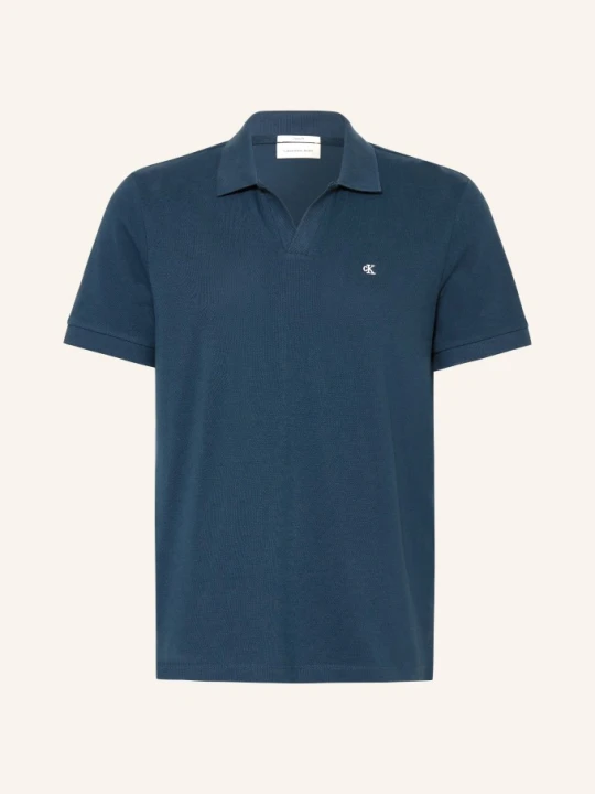 Zdjęcie produktu Calvin Klein Jeans Koszulka Polo Z Pikowanym Wzorem Classic Fit blau GRANATOWY