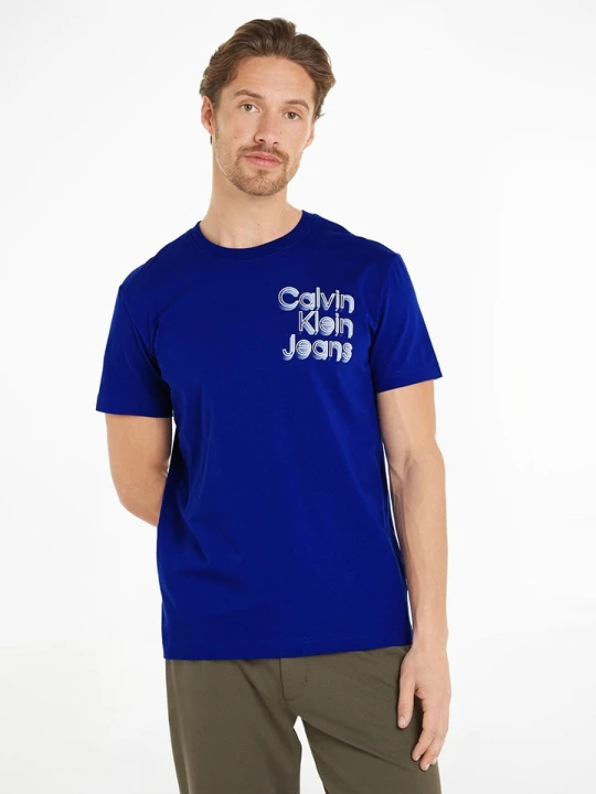 Zdjęcie produktu CALVIN KLEIN JEANS Koszulka w kolorze niebieskim rozmiar: S
