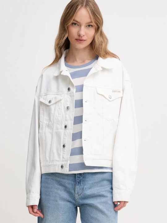 Zdjęcie produktu Calvin Klein Jeans kurtka bawełniana biały