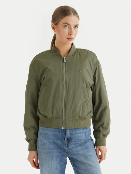 Zdjęcie produktu Calvin Klein Jeans Kurtka bomber Essential LV047F505G Zielony Regular Fit