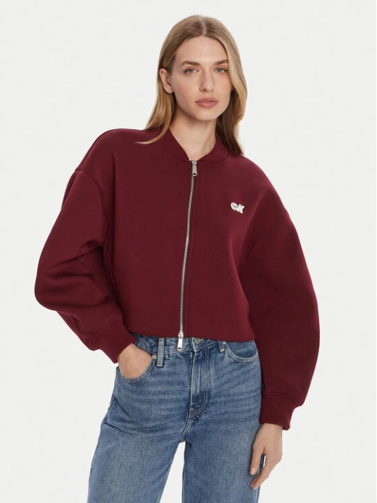 Zdjęcie produktu Calvin Klein Jeans Kurtka bomber LV047C524G Bordowy Oversize