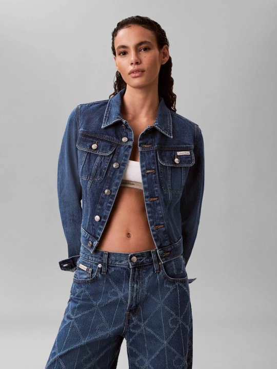 Zdjęcie produktu Calvin Klein Jeans Kurtka jeansowa 90S | Cropped Fit niebieski