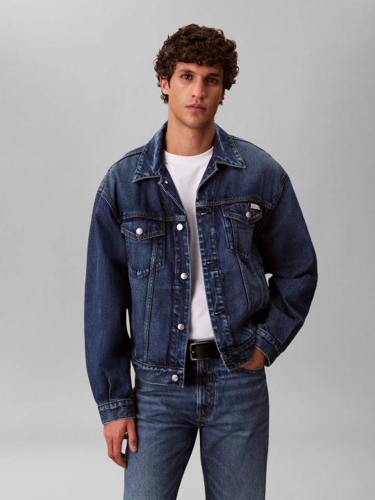 Zdjęcie produktu Calvin Klein Jeans Kurtka jeansowa 90S HORIZON TRUCKER | Regular Fit granatowy