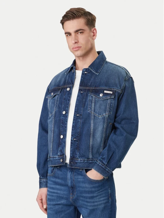 Zdjęcie produktu Calvin Klein Jeans Kurtka jeansowa 90s LV04RF705G Granatowy Regular Fit