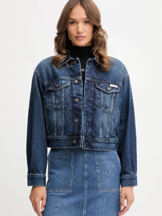Zdjęcie produktu Calvin Klein Jeans kurtka jeansowa bawełniana niebieski