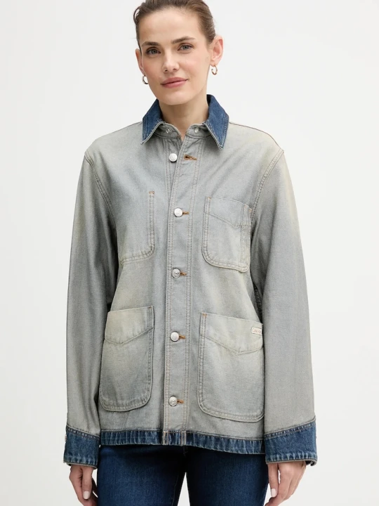 Zdjęcie produktu Calvin Klein Jeans kurtka jeansowa bawełniana niebieski