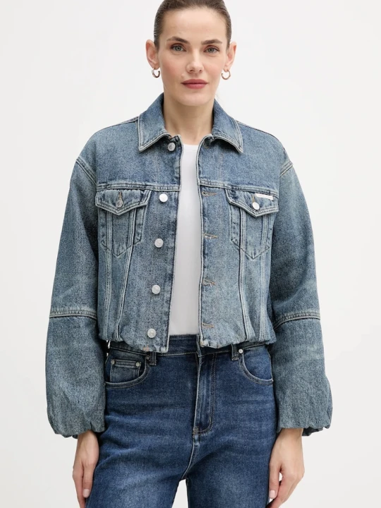 Zdjęcie produktu Calvin Klein Jeans kurtka jeansowa bawełniana niebieski