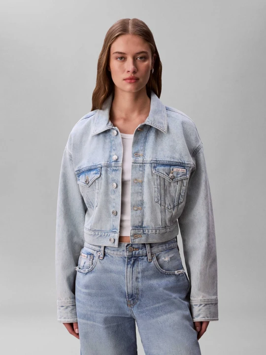 Zdjęcie produktu Calvin Klein Jeans Kurtka jeansowa | Cropped Fit błękitny