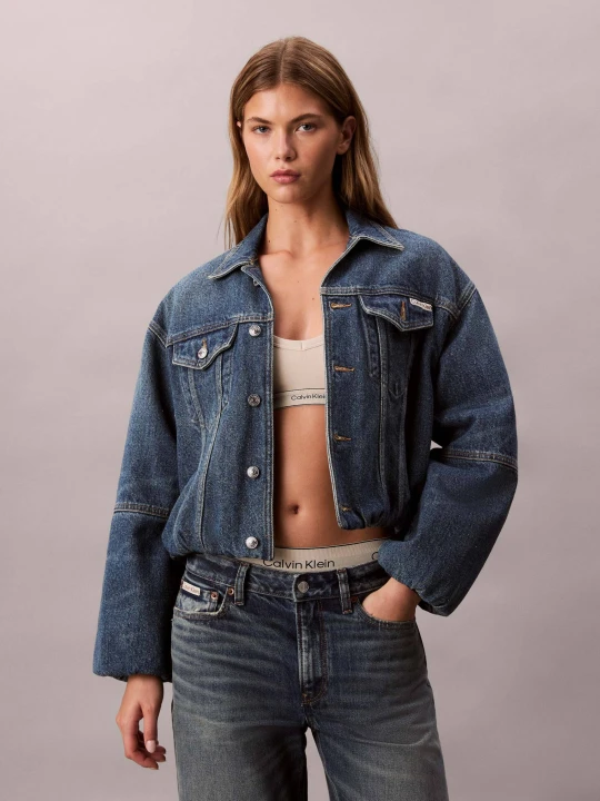 Zdjęcie produktu Calvin Klein Jeans Kurtka jeansowa | Cropped Fit niebieski