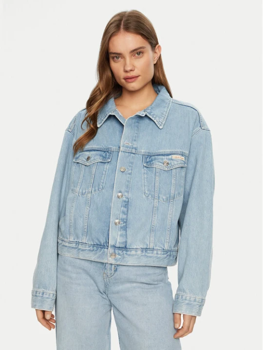 Zdjęcie produktu Calvin Klein Jeans Kurtka jeansowa J20J224548 Niebieski Boxy Fit