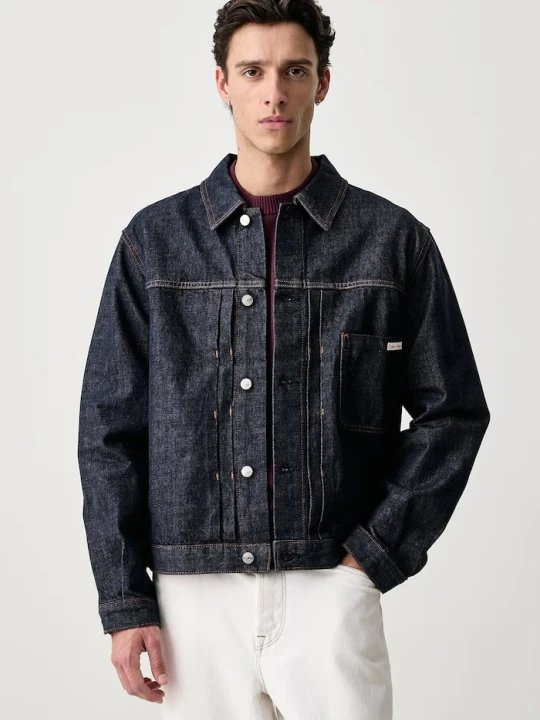 Zdjęcie produktu Calvin Klein Jeans kurtka jeansowa męska bawełniana granatowy