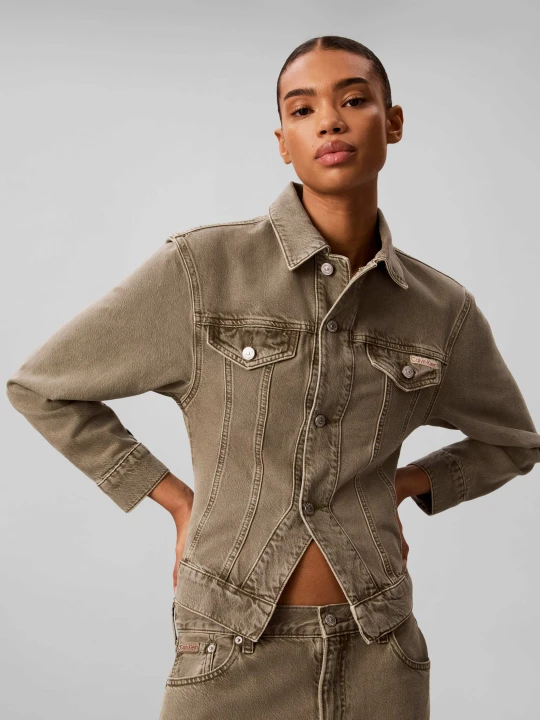 Zdjęcie produktu Calvin Klein Jeans Kurtka jeansowa | Slim Fit beżowy