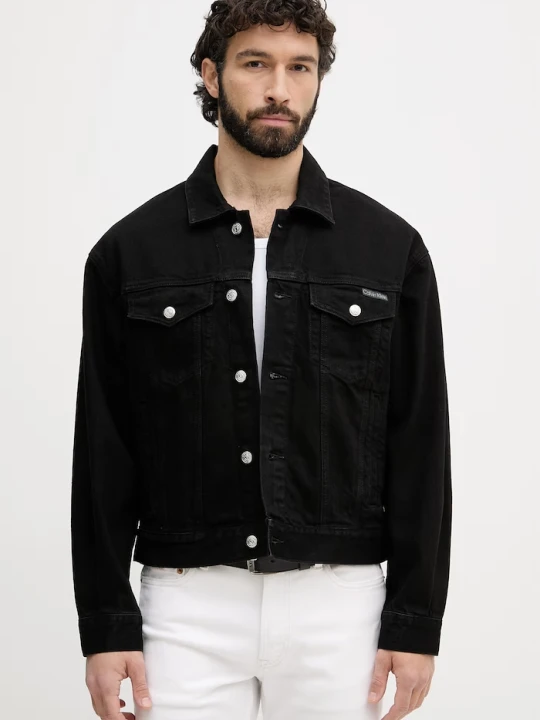 Zdjęcie produktu Calvin Klein Jeans kurtka przejściowa męska jeansowa czarny