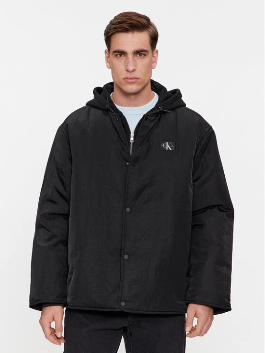 Zdjęcie produktu Calvin Klein Jeans Kurtka przejściowa Skater Hooded Jacket J30J325290 Czarny Regular Fit