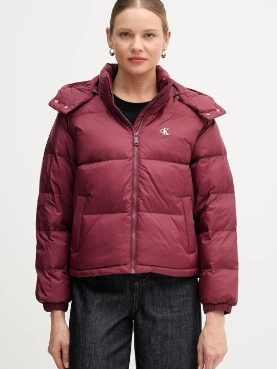Zdjęcie produktu Calvin Klein Jeans kurtka puchowa bordowy