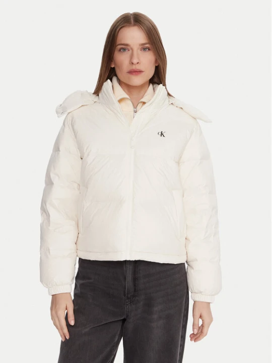 Zdjęcie produktu Calvin Klein Jeans Kurtka puchowa Essential LV047D501G Écru Relaxed Fit Kremowy